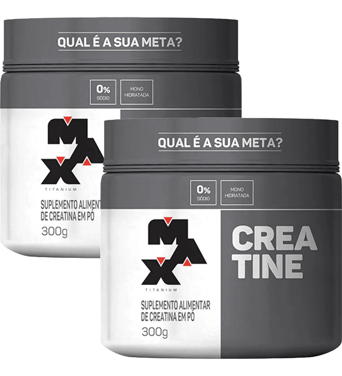Kit 2 Un Creatina 300g Max Titanium Mono Hidratada
