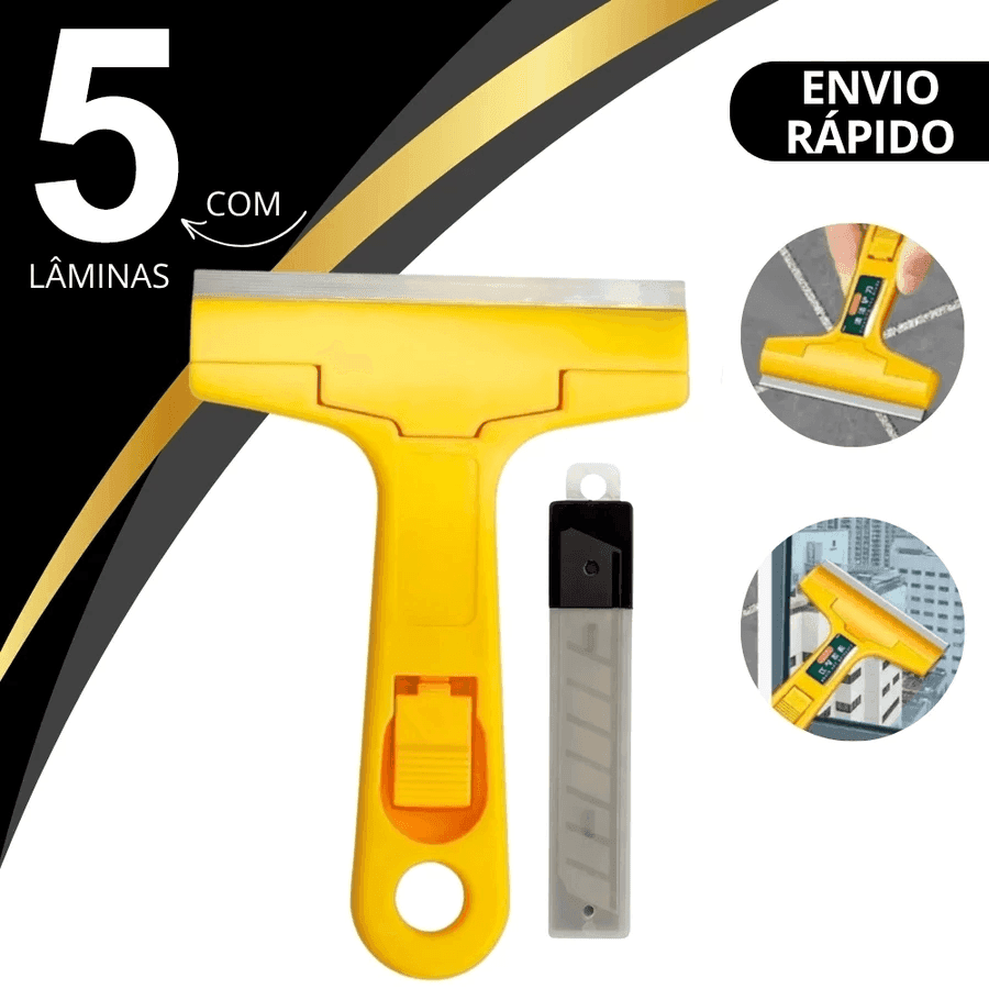 Raspador para limpar Box, Piso, Vidro, Remover Adesivos